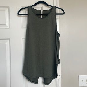Lululemon Open Back Tank size 10 New with tags Army Green Color